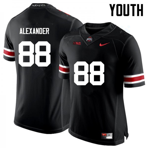 Ohio State Buckeyes #88 AJ Alexander Youth Official Jersey Black OSU22413